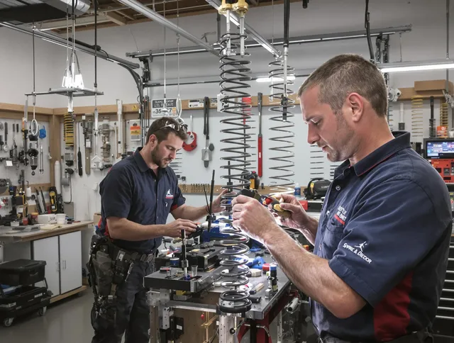 Garage door spring repair service by Manchester Garage Door Repair in Manchester